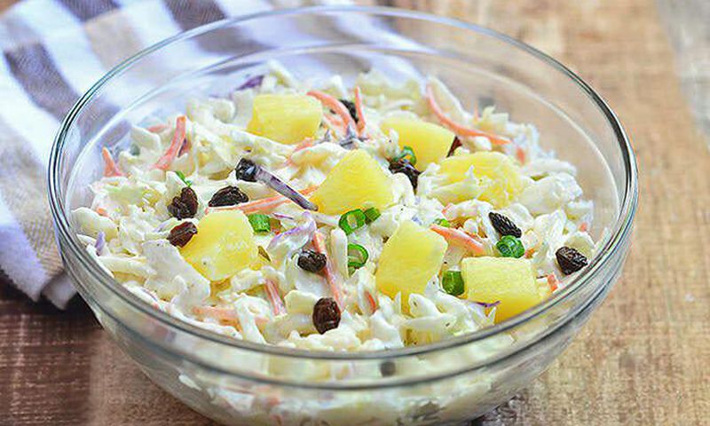 Pineapple coleslaw