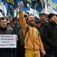 Ukrainian farmers and activists gathered  outside parliament in Kiev to protest at the land sale reform