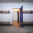 (FILES) An empty dressing room. With the sport suspended due to the coronavirus pandemic, there are concerns about the growth of depression among professional footballers