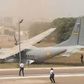 Military aircraft overruns apron at Ghana Air Force Base