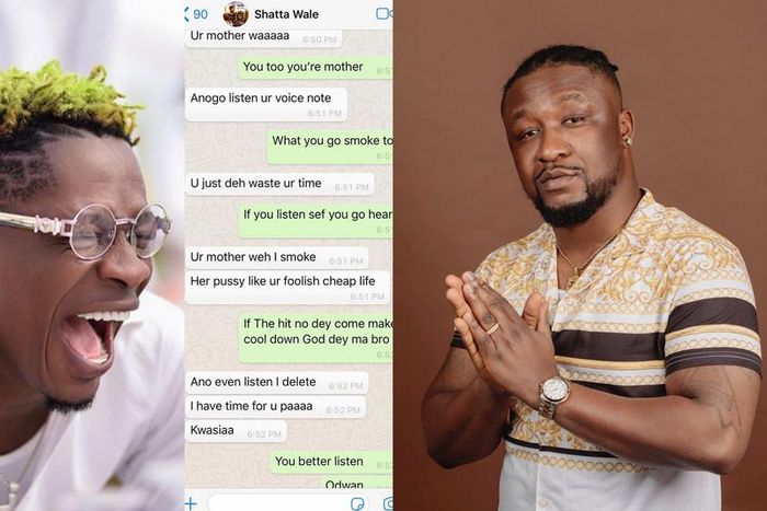 Archipalago and Shatta Wale trade insults on WhatsApp