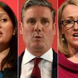 The three Labour leadership candidates (L-R) Lisa Nandy, Keir Starmer and Rebecca Long-Bailey