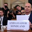 US Ambassador to the European Union Gordon Sondland testifies in the House Intelligence COmmittee's hearing on impeaching President Donald Trump