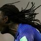 Hair he goes: Hilal's Bafetimbi Gomis celebrates scoring