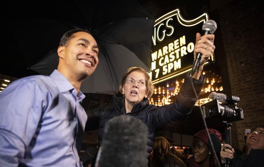 How Elizabeth Warren Is Being Squeezed by the Left and Center