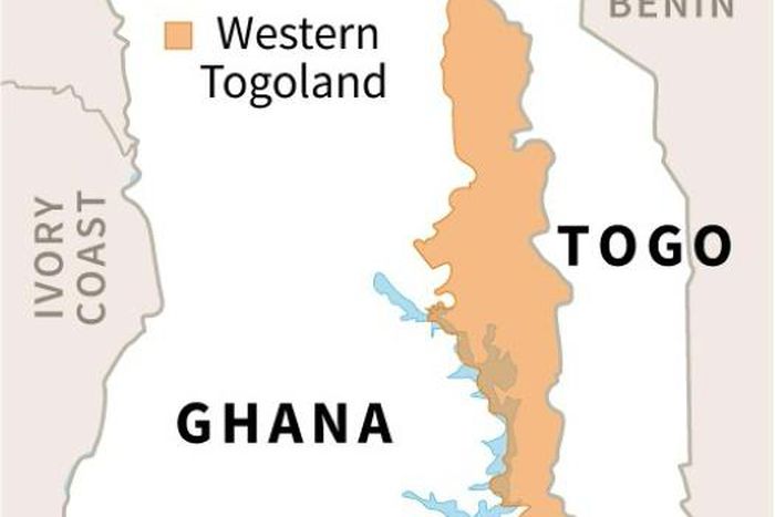 Map locating "Western Togoland" in Ghana.