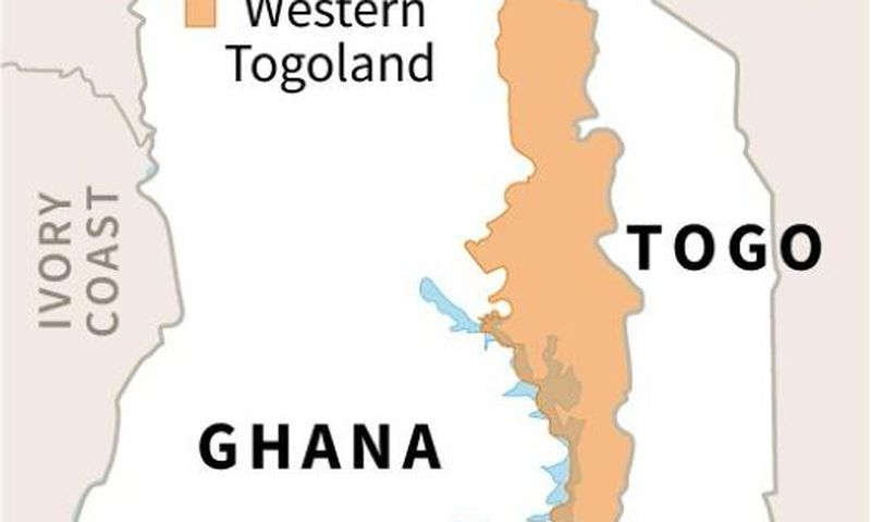 Map locating "Western Togoland" in Ghana.