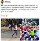 Ronaldinho inspires his team to 11-2 victory in prison futsal tournament in Paraguay