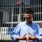 (FILES) In this file photo taken on September 28, 2019 pro-democracy activist Joshua Wong is pictured in Hong Kong; Amnesty International has backed Wong's plea to end German military training with China