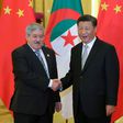 Chinese President Xi Jinping shakes hands with then Algerian prime minister Ahmed Ouyahia in Beijing in 2018