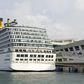 The Costa Atlantica first arrived in Nagasaki in January to undergo repairs, with several hundred crew on board