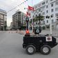 A Tunisian police robot patrols the streets of the capital Tunis to enforce a nationwide lockdown imposed by the authorities in their fight against coronavirus