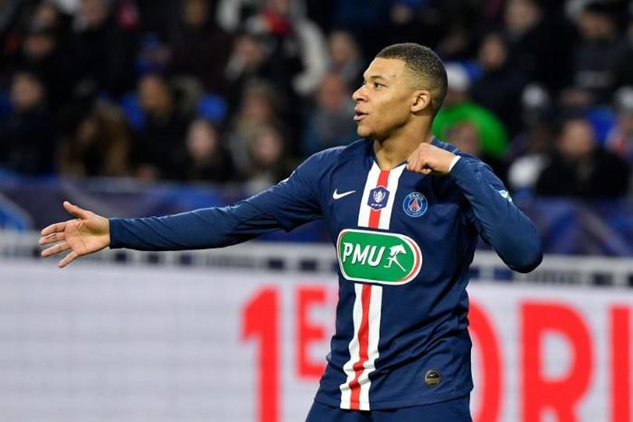 Kylian Mbappe scored a hat-trick for PSG against Lyon in the French Cup semi-final in midweek