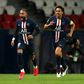 Neymar celebrates putting PSG ahead against Borussia Dortmund as captain Marquinhos gives chase