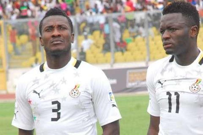 Asamoah Gyan and Sulley Muntari