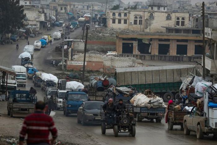 Civilians have been pouring out of frontline areas of Syria's last rebel bastion for weeks, taking to the road with what belongings they can squeeze into their vehicles
