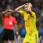 Roman Zozulya playing for Ukraine against Germany at Euro 2016