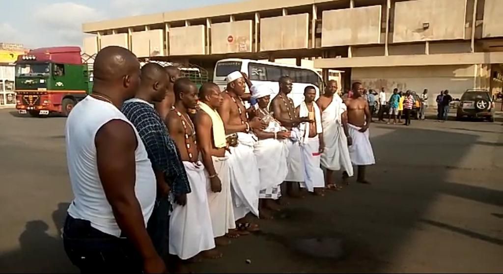 Traditional priests in Aflao pray against spread of Coronavirus