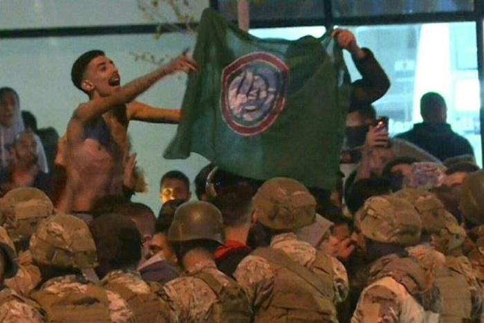 Lebanese army soldiers and riot police are deployed amid clashes between anti-government demonstrators and supporters of the Shiite movements Hezbollah and Amal in downtown Beirut. Shortly before midnight supporters of the Lebanese Shiite groups attack...
