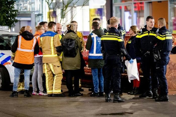 Three people were wounded in a stabbing on a shopping street in the centre of The Hague, police said