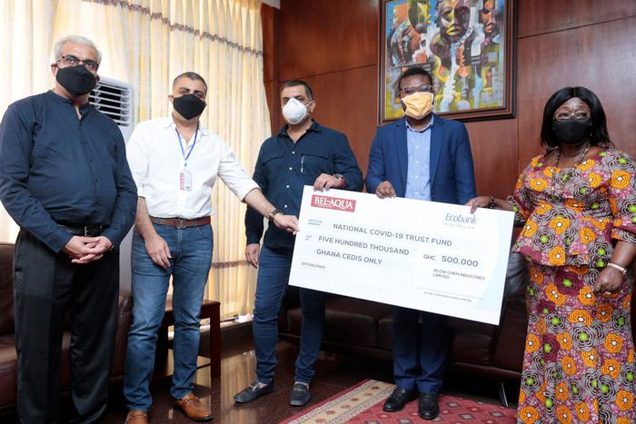 Bel-Aqua donates GHC 500,000 and more to COVID-19 Trust Fund