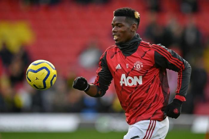 Manchester United midfielder Paul Pogba warms up ahead of the Premier League match against Watford at Vicarage Road