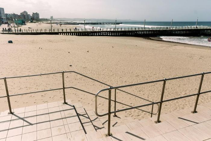 The normally bustling beaches of Durban are now out of bounds