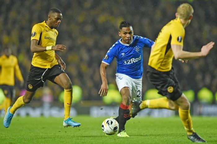 Rangers say Alfredo Morelos (centre) was abused by Celtic fans