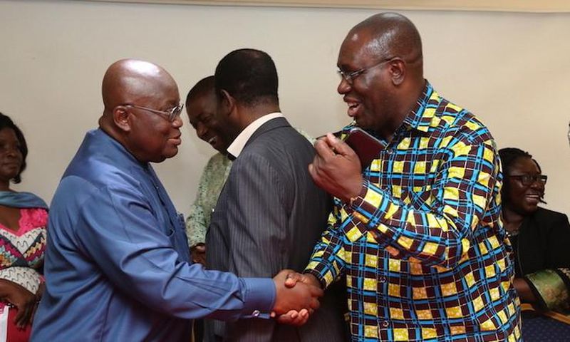 TUC Secretary-General, Dr. Yaw Baah with Nana Addo