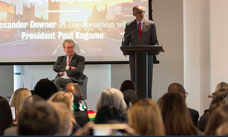 President Kagame speaks at King’s College in London International School for Government