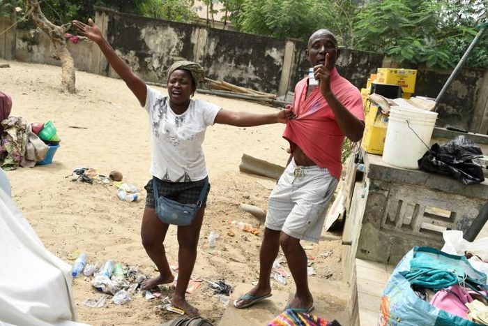 Nigerian navy personnel shot in the air as they cleared a waterfront community of 10,000 people in the latest mass-eviction