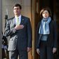 US Secretary of Defense Mark Esper welcomes France's Defence Minister Florence Parly during an honor cordon at the Pentagon