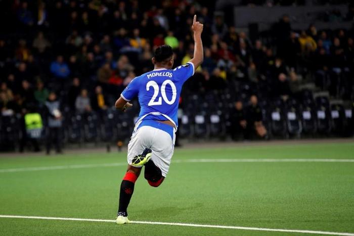 Rangers striker Alfredo Morelos scored and was sent off against Motherwell