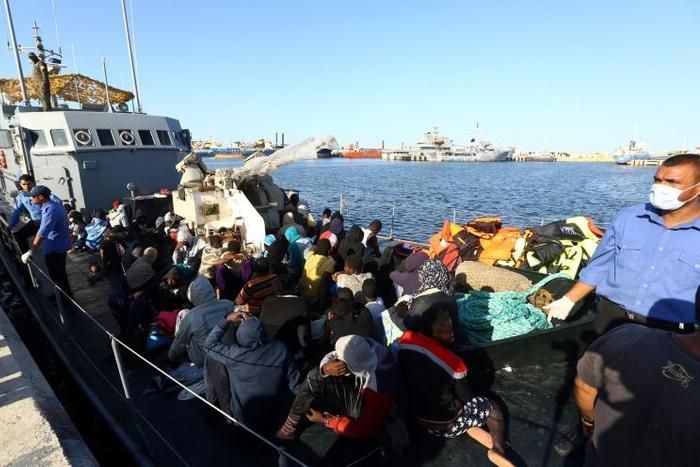 Rights groups say Libya routinely picks up migrants in the Mediterranean and brings them back to overcrowded detention centres