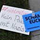 Protesters are outraged at 'pacts with Nazis'