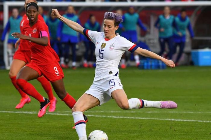 US women's soccer star Megan Rapinoe says she is getting used to life in the spotlight
