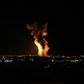 An Israel air strike hits the southern Gaza Strip following new rocket or mortar fire by Palestinian militants