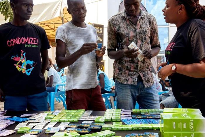 Hundreds of people on Saturday got tested for HIV/Aids and learned about the use of condoms in a rare public sex education campaign in Juba