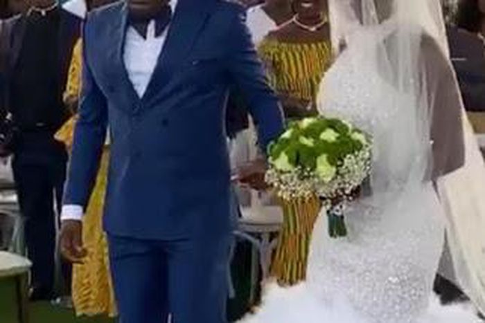 Dr. Osei Kwame Despite and beautiful bride