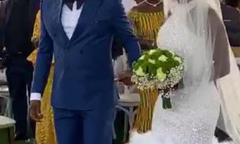 Dr. Osei Kwame Despite and beautiful bride