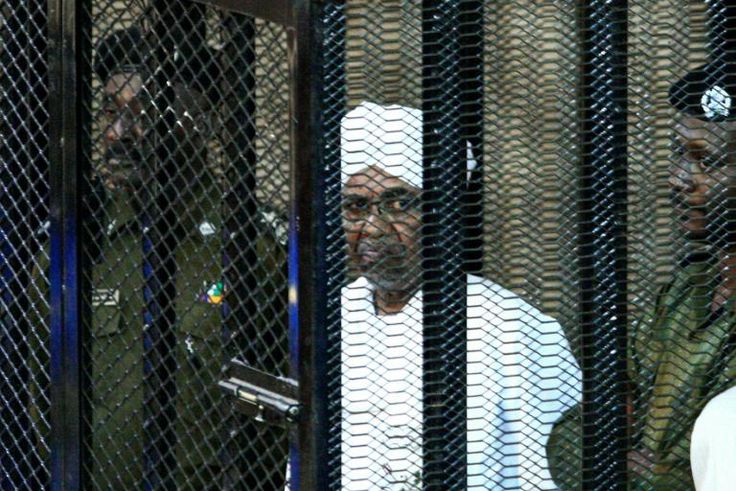 Sudan's ex-president Omar al-Bashir appears in court in Khartoum in August 2019