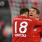 Bayern Munich star Thomas Mueller (R) underlined his current good form with a goal, and had one disallowed, in Saturday's 5-0 rout of Schalke.