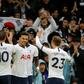 Tottenham's Dele Alli (C) celebrates the winner against Brighton