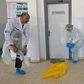 Tunisia's emergency medical care doctors (pictured April 6, 2020) dress in personal protective equipment as a measure of protection against the coronvirus, before heading out to treat a COVID-19 patient in the capital Tunis