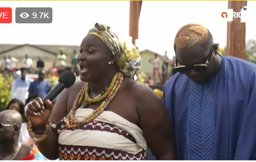 Watch the ongoing wedding between Fella Makafui and Medikal