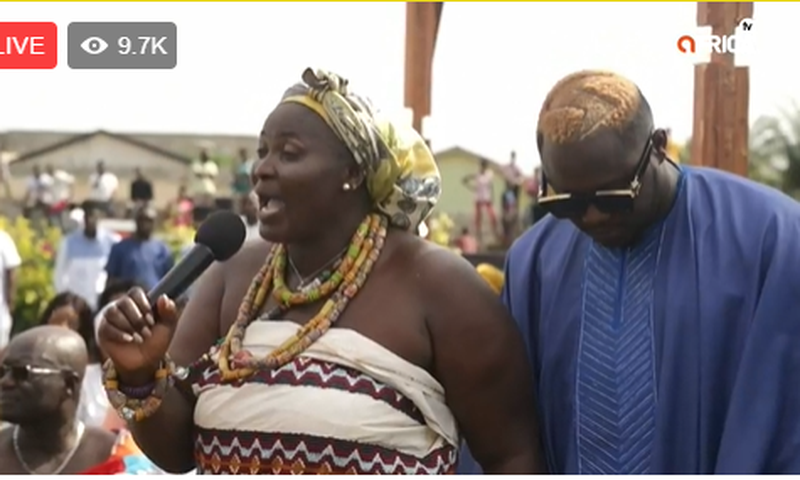 Watch the ongoing wedding between Fella Makafui and Medikal