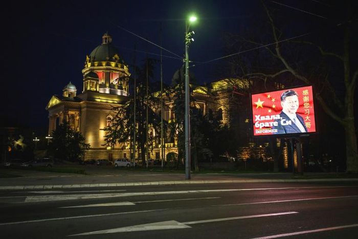 Serbia's President Aleksandar Vucic has been full of praise for the Chinese, and Belgrade's streets now have notices thanking for their help