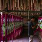 Workers spend months using a traditional method to craft the sticks -- some as tall as two metres (6.5 feet)