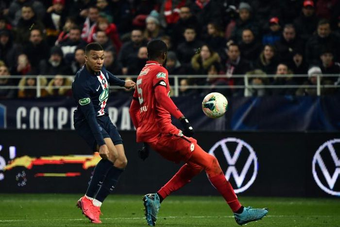 Senou Coulibaly could do nothing as Mbappe's cross flicked off his thigh and into his own net