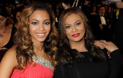 Beyonce with her mother Tina Knowles